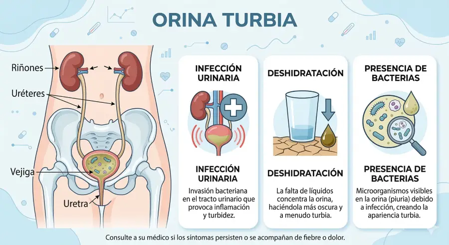 orina turbia causas infeccion urinaria
