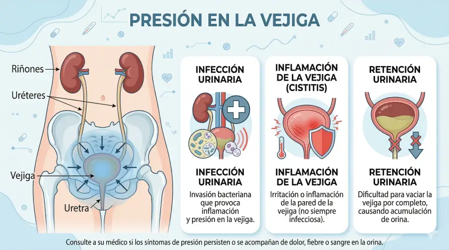 presion en la vejiga causas infeccion urinaria mujer